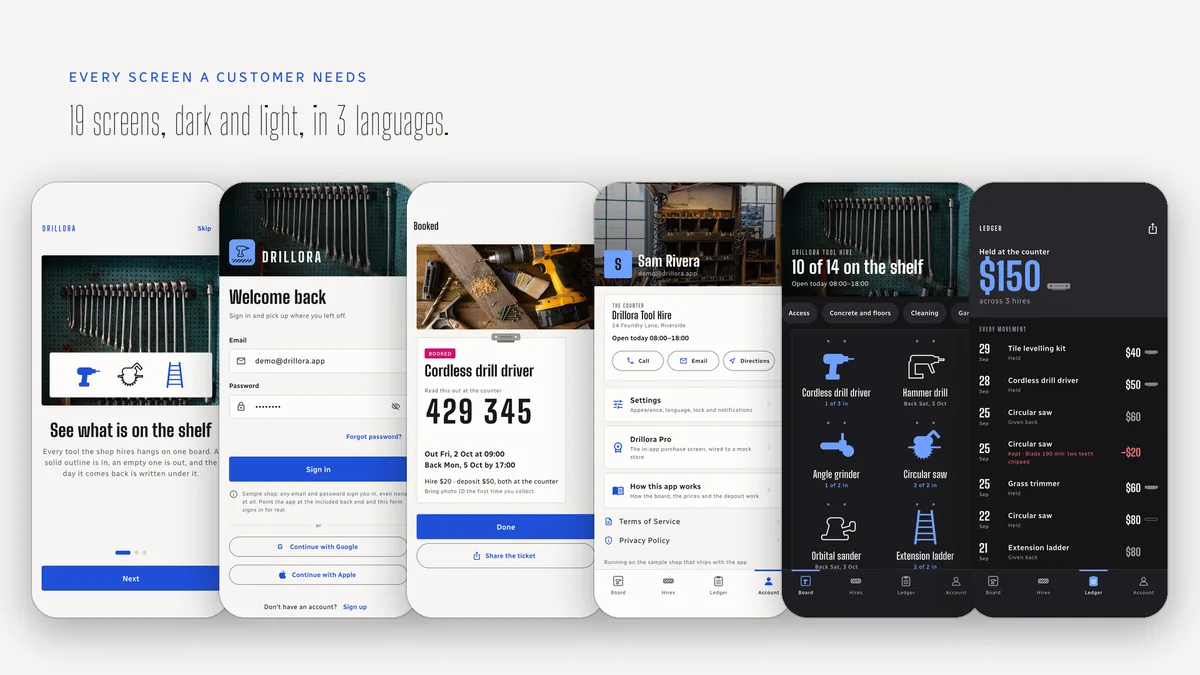 More screens — Drillora