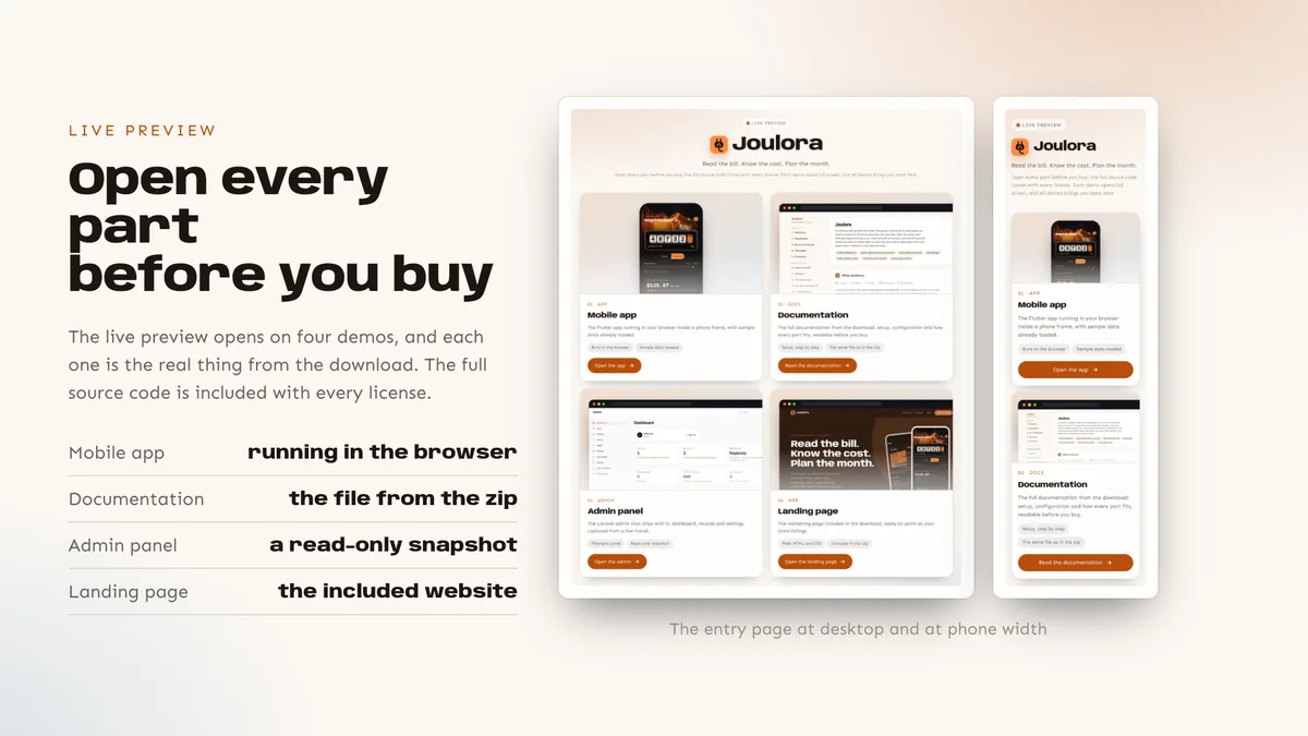 Live preview — Joulora